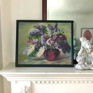 💐Lilacs Oil Painting Vintage